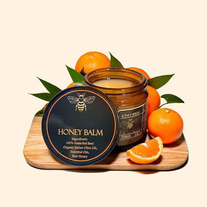 Honey Balm with Citrus Scent - 99% Grass-Fed Beef , Organic Olive Oil, Raw Honey for Skin Nourishment
