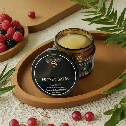 Honey Balm with Citrus Scent - 99% Grass-Fed Beef , Organic Olive Oil, Raw Honey for Skin Nourishment