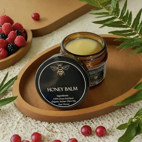 Honey Balm with Citrus Scent - 99% Grass-Fed Beef , Organic Olive Oil, Raw Honey for Skin Nourishment